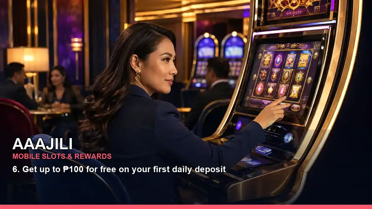 AAAJILI VIP casino rewards shown in a festive, mobile-friendly gaming setting